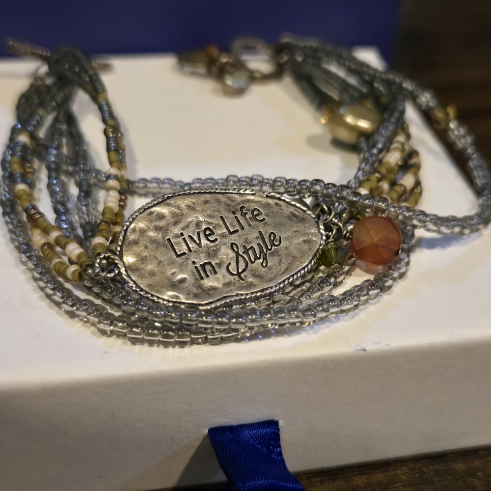 Silpada Silver and Gold Beaded Bracelet